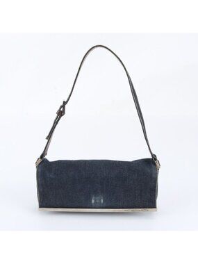 Fendi Leather Denim Shoulder Bag